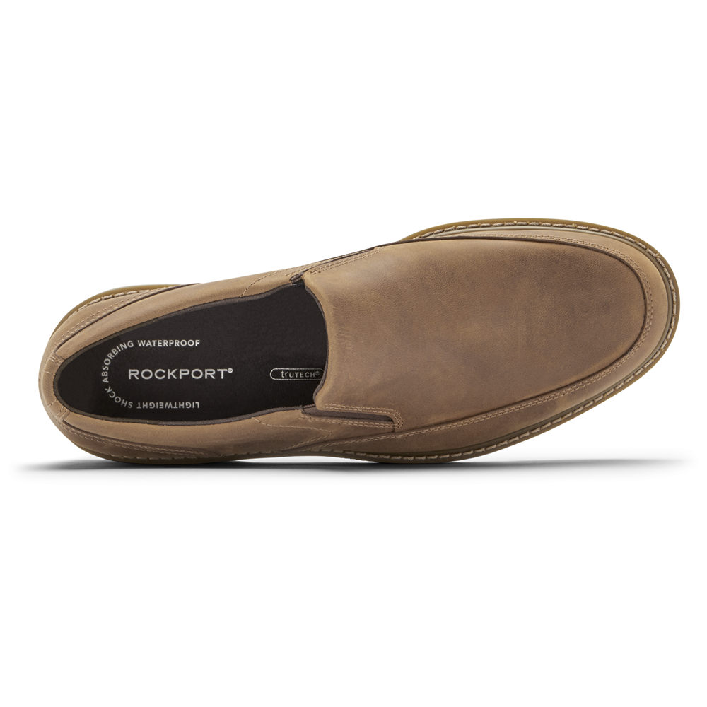 Rockport Slip-On For Mens Khaki - Charlee Waterproof - KL6021835